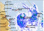 Radar image of Cyclone Hamish